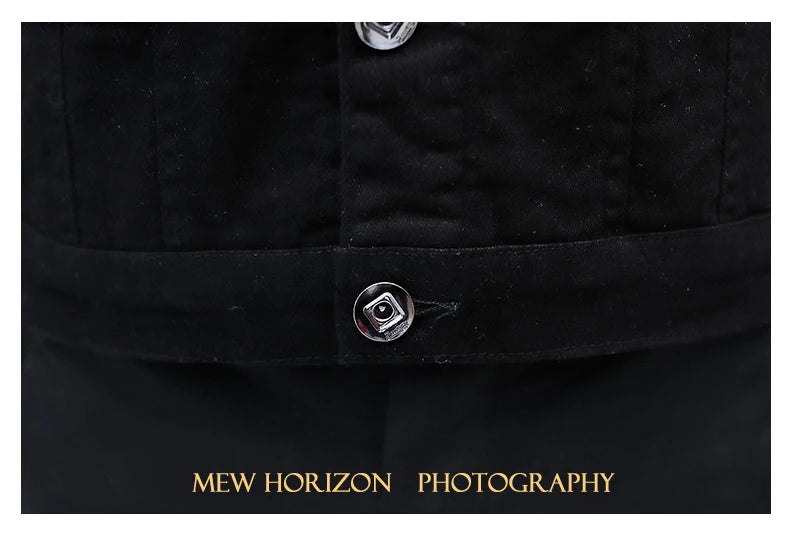 Fashion Men denim jacket Spring And Autumn Personalized design jean coats Male slim Fit Solid color Handsome Versatile
