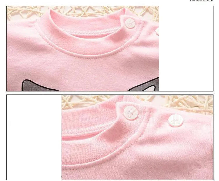 Disney Cartoon Baby Underwear Suit Autumn Clothes Winnie Pooh Printed Children Long Sleeved 2pc/set Pajamas Cotton Kids Outfits - Shopfly.co.uk