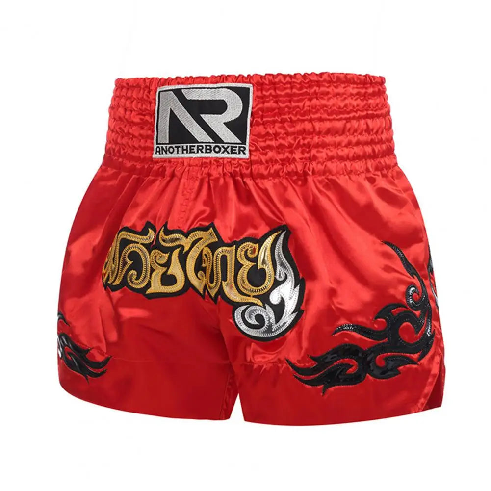Sports Boxing Shorts Women Men High Elasticity Breathable Muay Thai Cord Design Trunks Kickboxing Shorts - Shopfly.co.uk