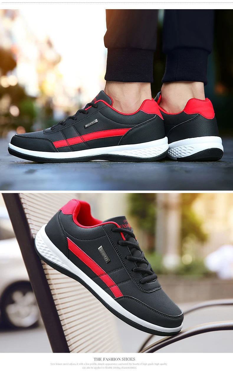 New Leather Men's Shoes, Sports Shoes, Fashion, Brisk Walking, Luxury Shoes, Breathable, Anti Slip, Casual Vulcanized Shoes38-46 - Shopfly.co.uk