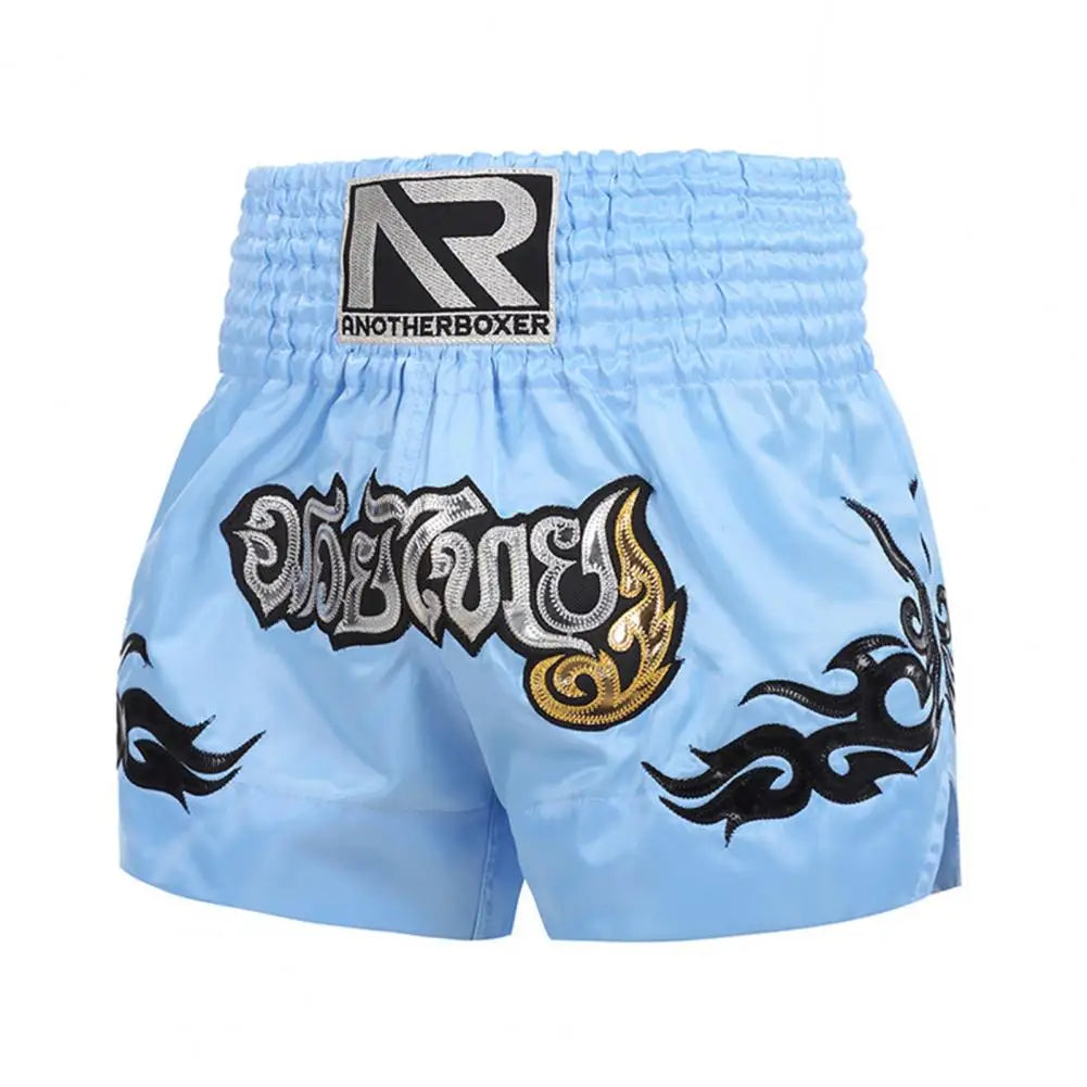 Sports Boxing Shorts Women Men High Elasticity Breathable Muay Thai Cord Design Trunks Kickboxing Shorts - Shopfly.co.uk