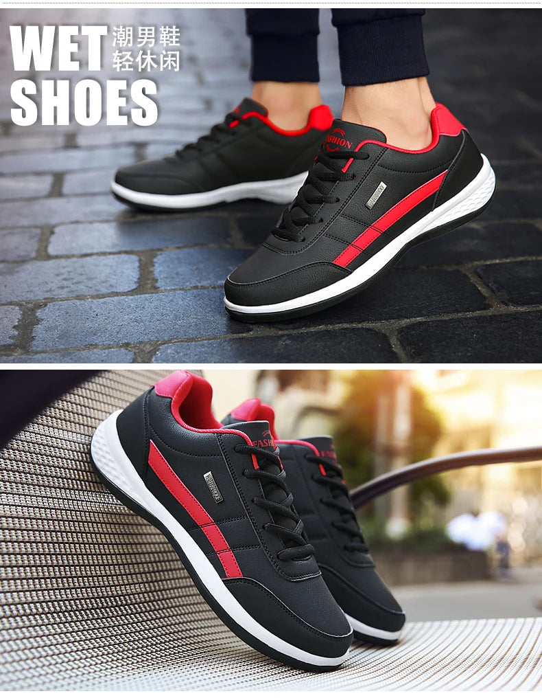 New Leather Men's Shoes, Sports Shoes, Fashion, Brisk Walking, Luxury Shoes, Breathable, Anti Slip, Casual Vulcanized Shoes38-46 - Shopfly.co.uk