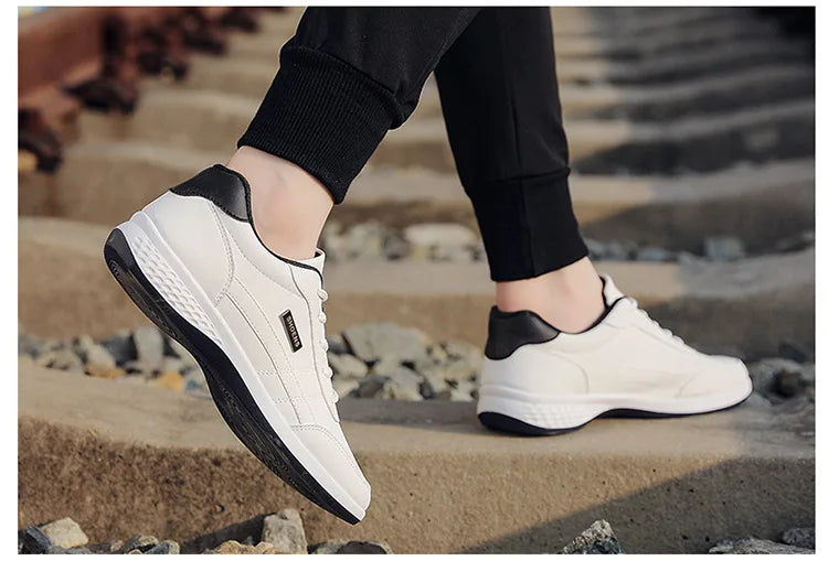 New Leather Men's Shoes, Sports Shoes, Fashion, Brisk Walking, Luxury Shoes, Breathable, Anti Slip, Casual Vulcanized Shoes38-46 - Shopfly.co.uk