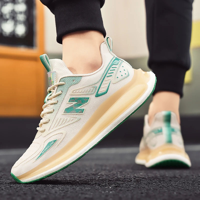 Sports Shoes for Men Mesh Breathable Comfortable Outdoor Sports Trendy Lace-up Sneakers 2025 New Casual Running Shoes for Man - Shopfly.co.uk