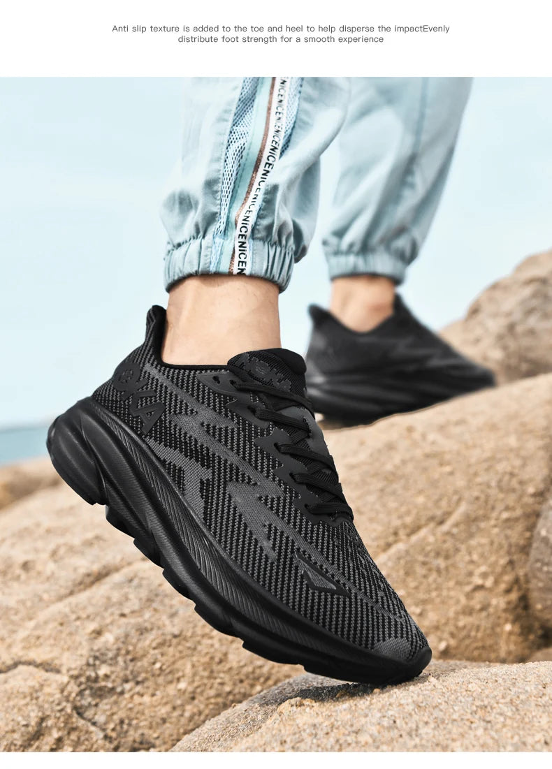 Men Sports Running Shoes Casual Carbon Plate Marathon Breathable Lightweight Women's Comfortable Athletic Nonskid Sneakers - Shopfly.co.uk