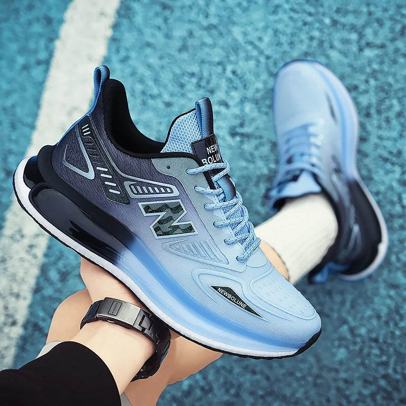 Sports Shoes for Men Mesh Breathable Comfortable Outdoor Sports Trendy Lace-up Sneakers 2025 New Casual Running Shoes for Man - Shopfly.co.uk