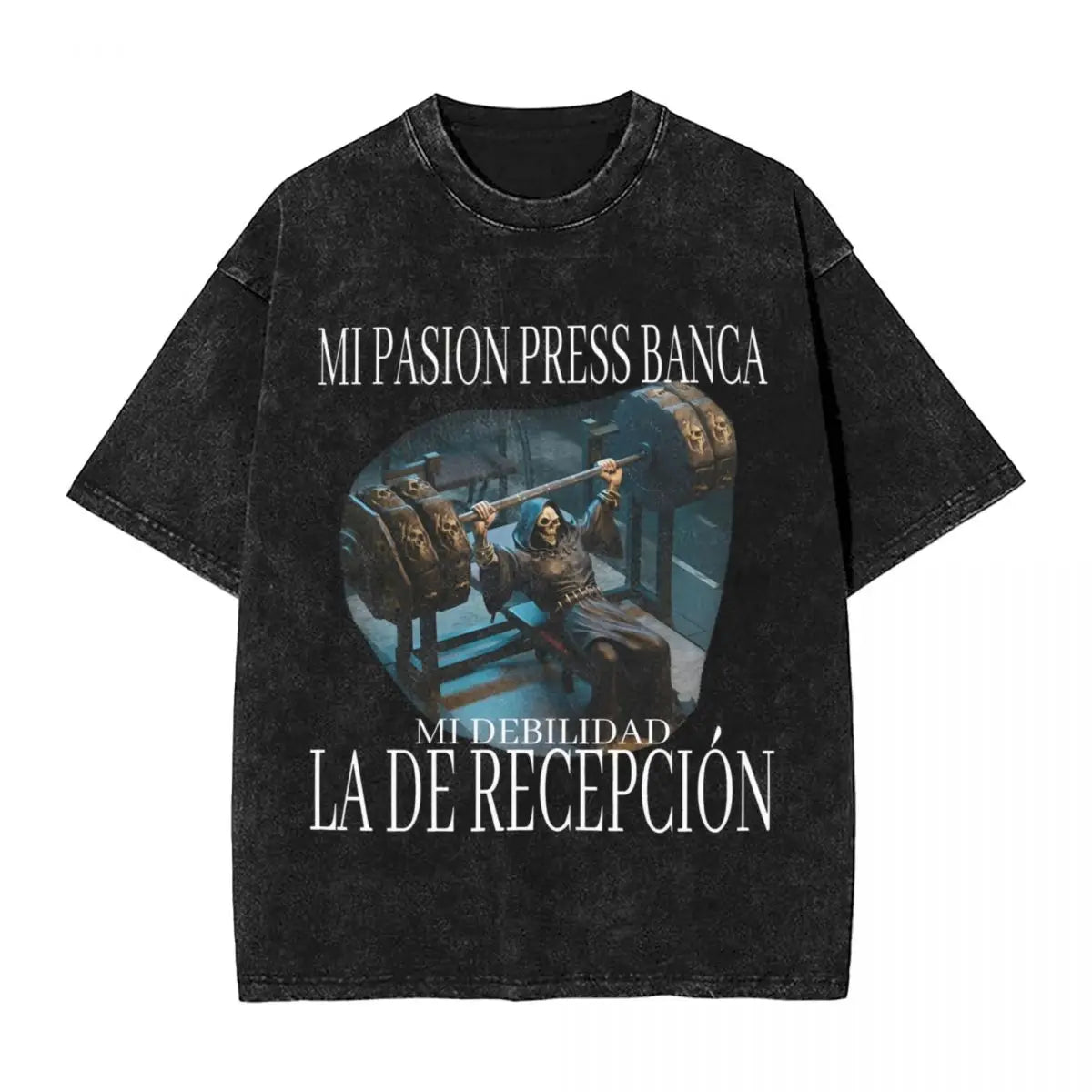 Men's T Shirt Calacas Chidas Gym Washed T-Shirts Trendy Cool Todo Sea Por Las Senoras Summer Tees Aesthetic Simple Casual Tops