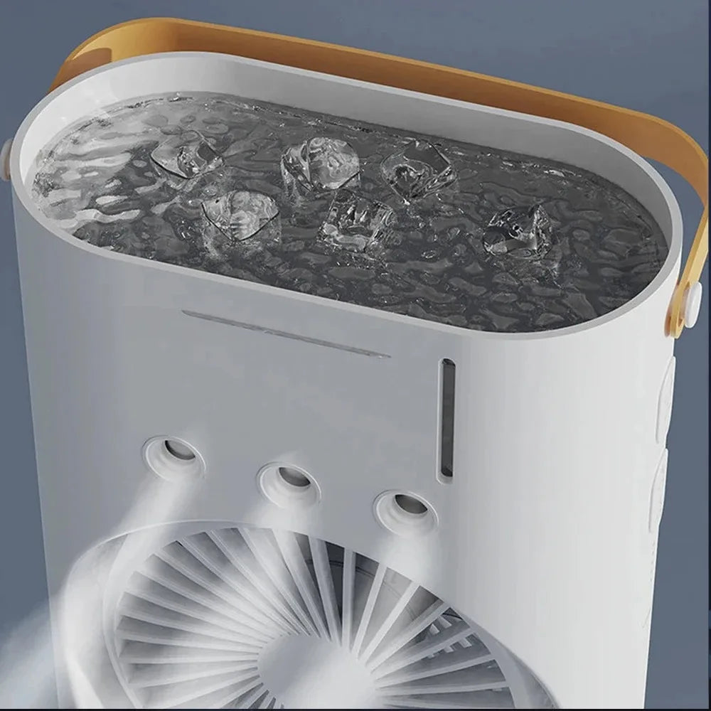 3-in-1 fan air conditioner, household small LED air cooler, portable night light, air conditioning humidifier, fan, gift