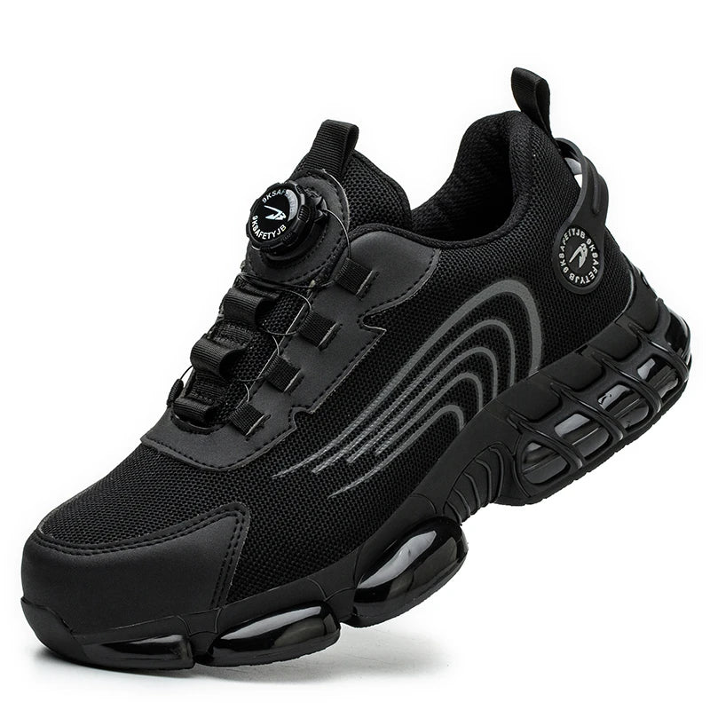 Rotating Button Safety Shoes Men Work Sneakers Indestructible Shoes Puncture-Proof Protective Shoes Work Boots Steel Toe Shoes - Shopfly.co.uk