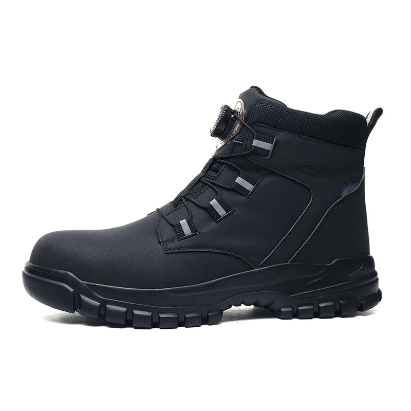 Waterproof Safety Boots Men Indestructible Steel Toe Work Boots Anti-smash Stab-resistant Safety Shoes Biker Botas Para Hombre - Shopfly.co.uk