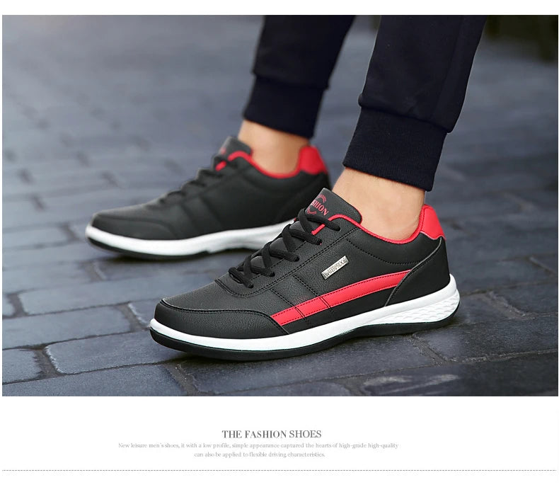 New Leather Men's Shoes, Sports Shoes, Fashion, Brisk Walking, Luxury Shoes, Breathable, Anti Slip, Casual Vulcanized Shoes38-46 - Shopfly.co.uk
