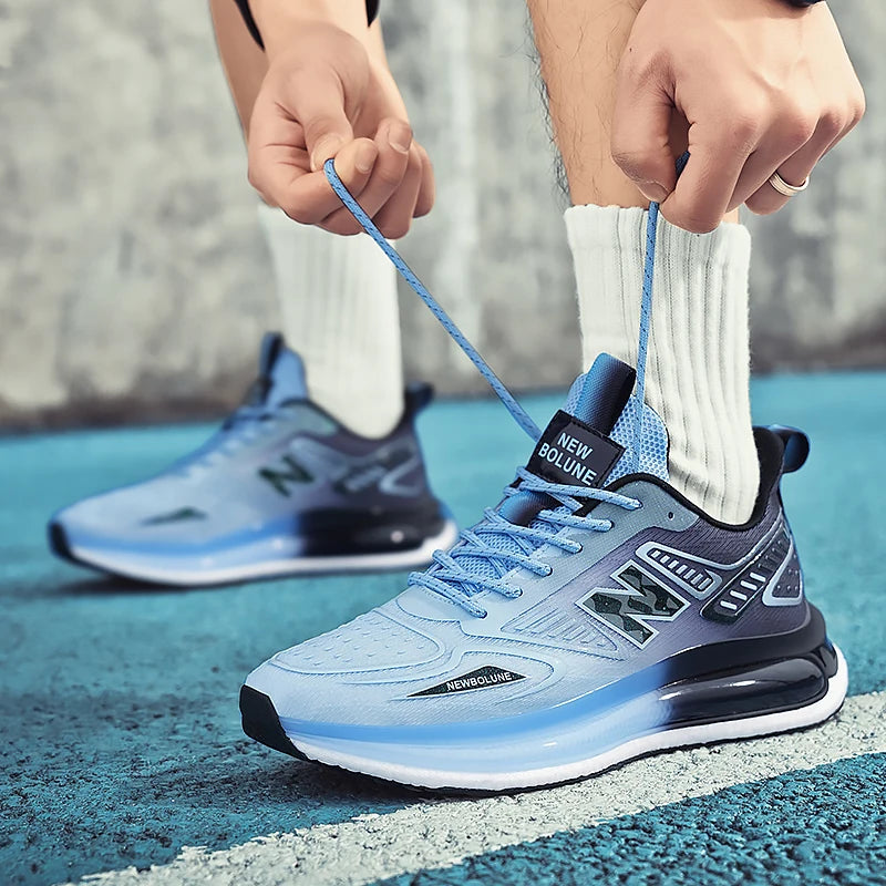 Sports Shoes for Men Mesh Breathable Comfortable Outdoor Sports Trendy Lace-up Sneakers 2025 New Casual Running Shoes for Man - Shopfly.co.uk