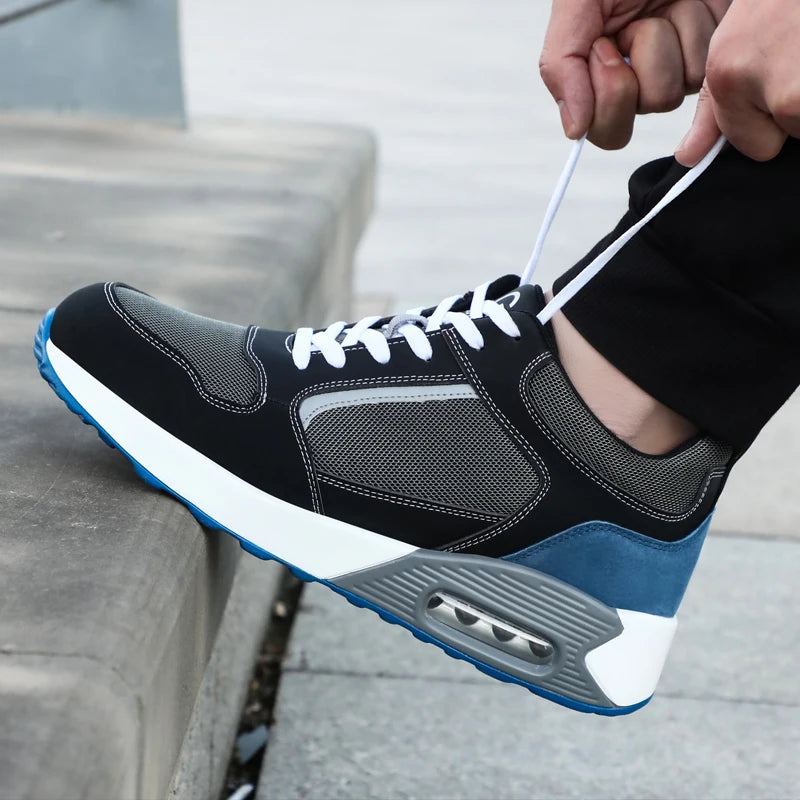 Fashion Security Shoes For Men Women Work Shoes Anti-smash Steel Toe Shoes Anti-puncture Protective Shoes Air Cushion Sneakers - Shopfly.co.uk