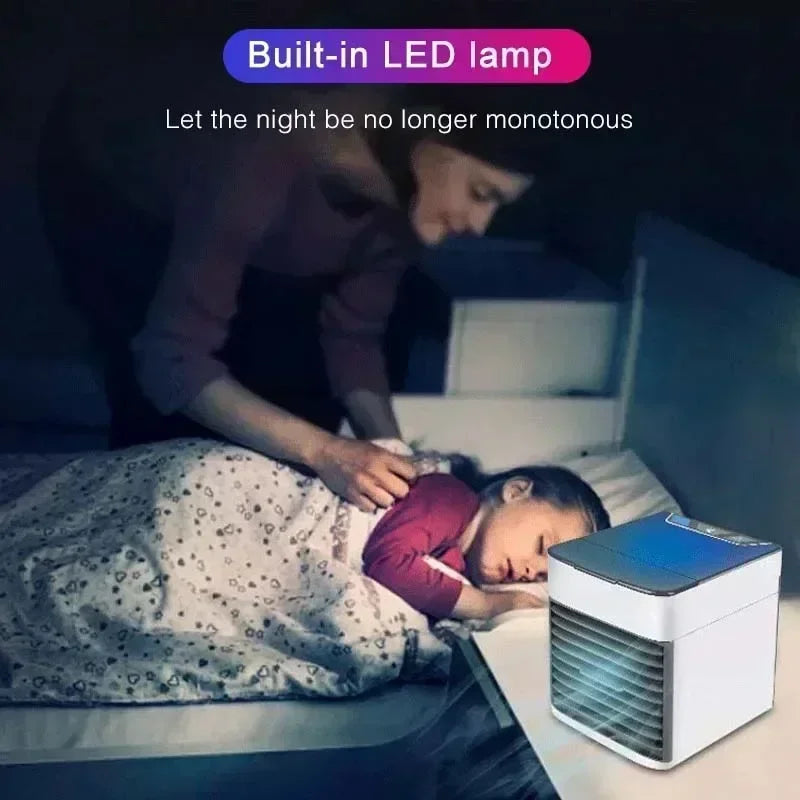 Air conditioning fan, mini air cooler, household cooling, small energy-saving, USB portable, small electric office