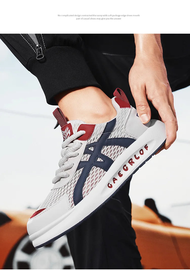 Size 39-44 Men's Shoes Breathable Mesh Casual Sports Shoes Versatile Thick Sole Height Increase Daddy Shoes - Shopfly.co.uk