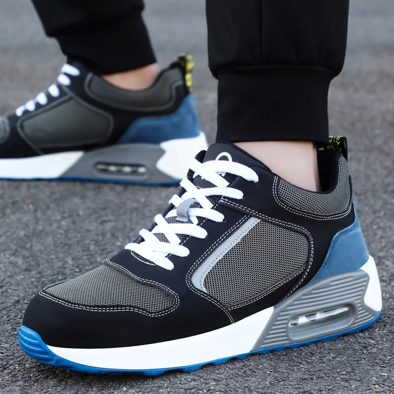 Fashion Security Shoes For Men Women Work Shoes Anti-smash Steel Toe Shoes Anti-puncture Protective Shoes Air Cushion Sneakers - Shopfly.co.uk