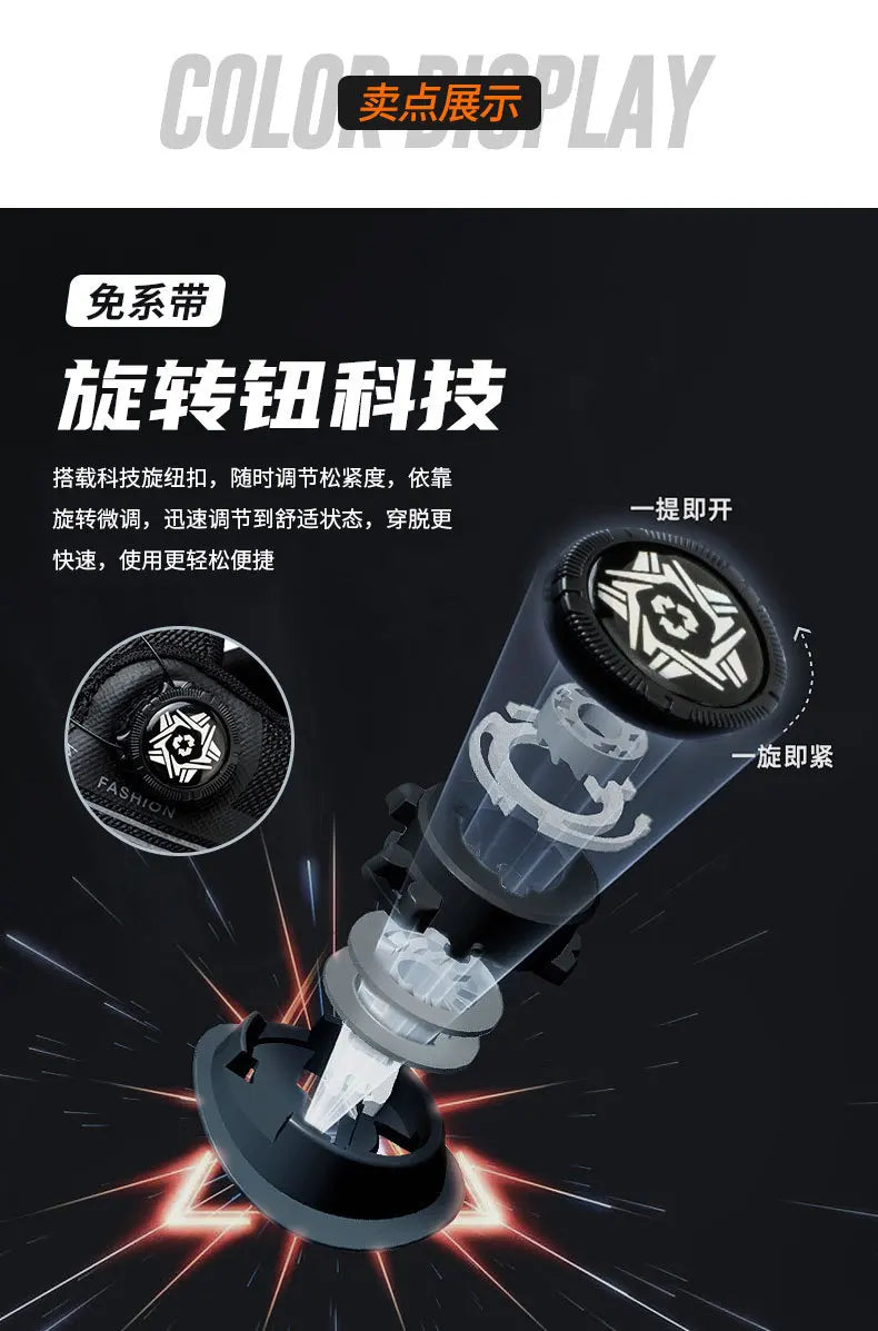 Rotating Button Men Shoes Security Sneakers Steel Toe Shoes Puncture-Proof work Shoes Anti-smash Sport Safety Shoes Protective - Shopfly.co.uk