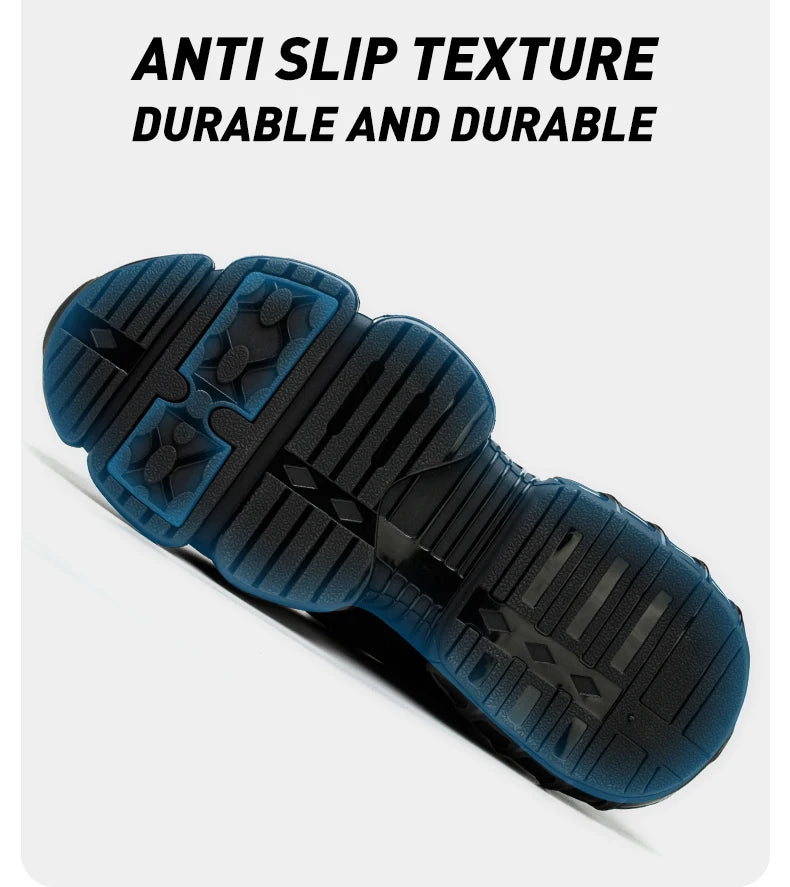Rotating Button Safety Shoes Men Work Sneakers Indestructible Shoes Puncture-Proof Protective Shoes Work Boots Steel Toe Shoes - Shopfly.co.uk