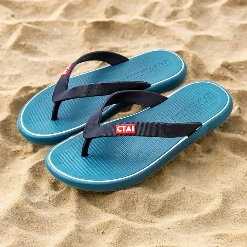 Red Flat Sandals Man Shiatsu Cheap Liquidation Summer Sale Slippers for Men Designer Luxury 2025 Fashion Mascullino Trend Shoes - Shopfly.co.uk