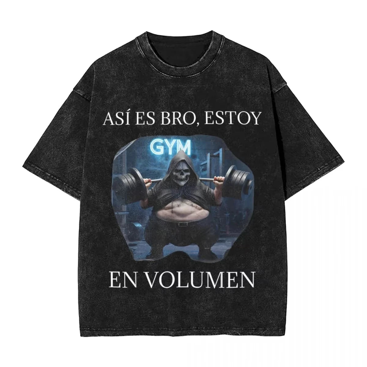 Men's T Shirt Calacas Chidas Gym Washed T-Shirts Trendy Cool Todo Sea Por Las Senoras Summer Tees Aesthetic Simple Casual Tops