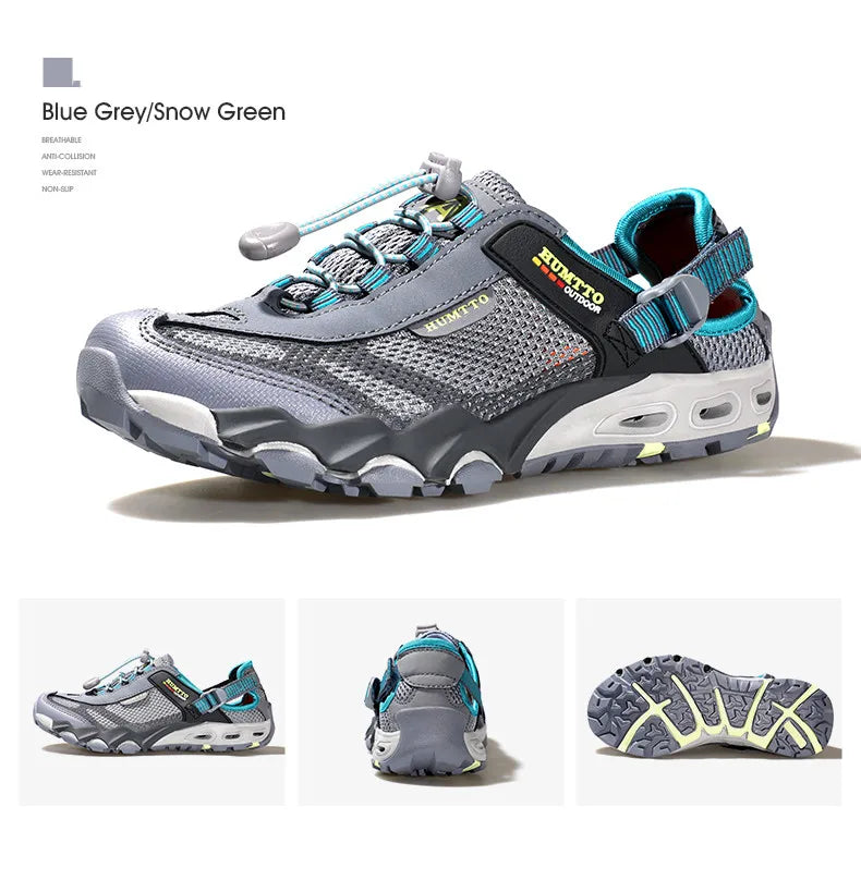 HUMTTO Summer Wading Hiking Shoes for Men Outdoor Man Sneakers Breathable Quick Drying Sports Trekking Beach Barefoot Mens Shoes - Shopfly.co.uk