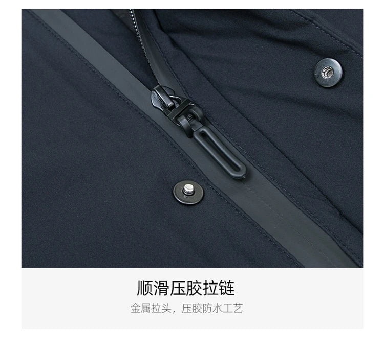 Business Men Thick Winter Big Hood Collar Warm Parka Waterproof Windproof NEW -40 Degrees Top Quality White Duck Down Jacket Men - Shopfly.co.uk