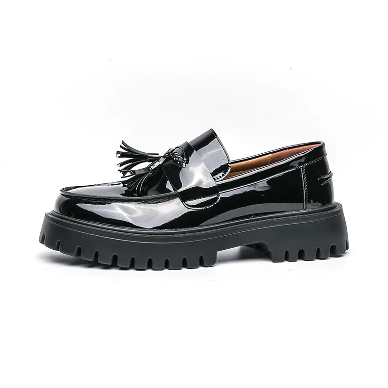 Casual Shoes Mens Comfortable Driving Loafers Light Moccasins Men Fashion Sequins Bling Party Wedding Black Dress Flats Tassel - Shopfly.co.uk
