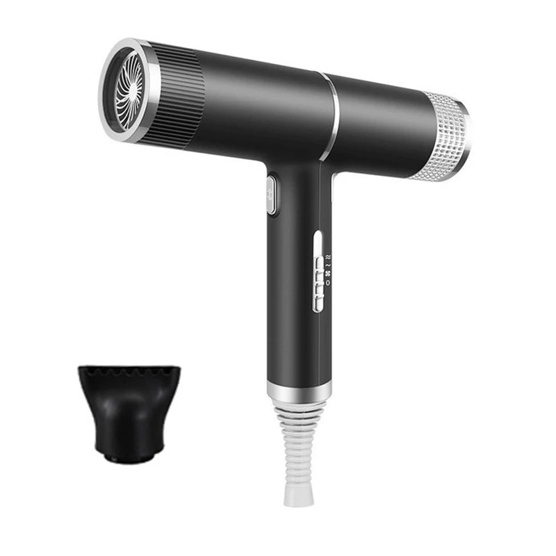 Low noise cold and hot negative ion hair dryer Intelligent temperature adjustable quick drying leafless hair dryer - Shopfly.co.uk