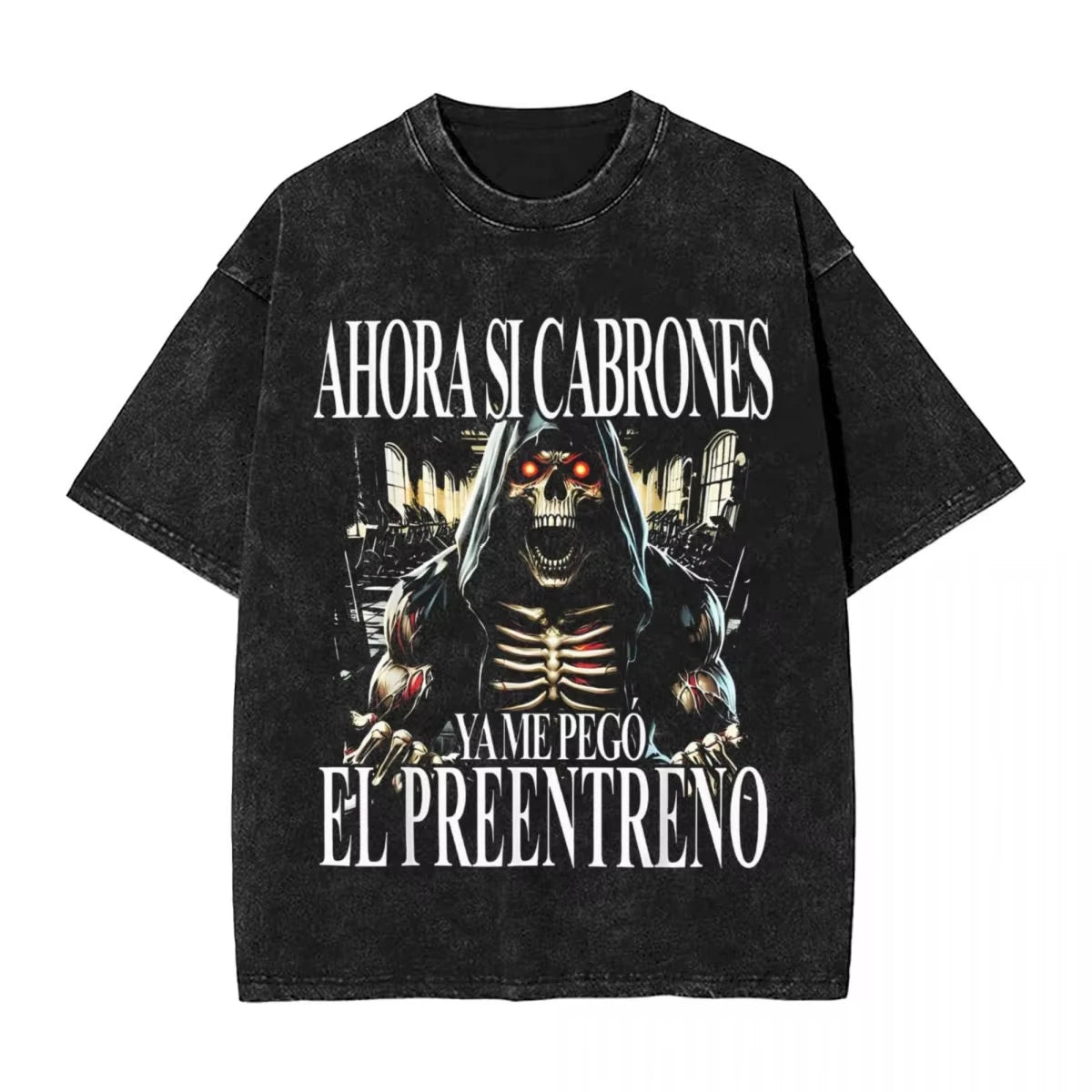 Men's T Shirt Calacas Chidas Gym Washed T-Shirts Trendy Cool Todo Sea Por Las Senoras Summer Tees Aesthetic Simple Casual Tops