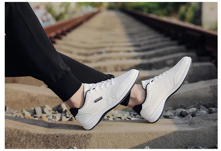 New Leather Men's Shoes, Sports Shoes, Fashion, Brisk Walking, Luxury Shoes, Breathable, Anti Slip, Casual Vulcanized Shoes38-46 - Shopfly.co.uk