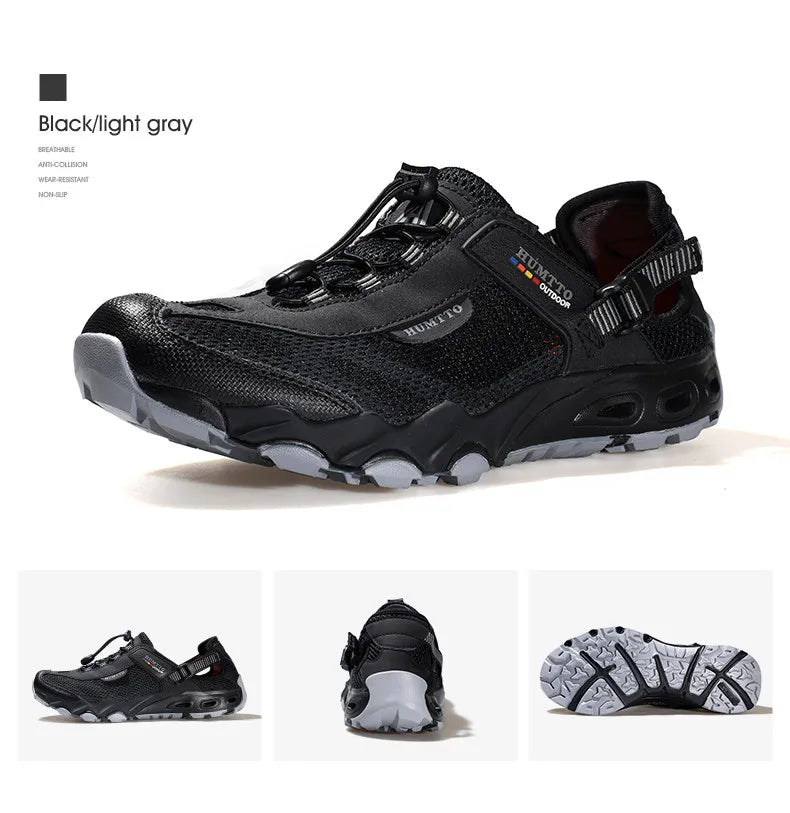 HUMTTO Summer Wading Hiking Shoes for Men Outdoor Man Sneakers Breathable Quick Drying Sports Trekking Beach Barefoot Mens Shoes - Shopfly.co.uk