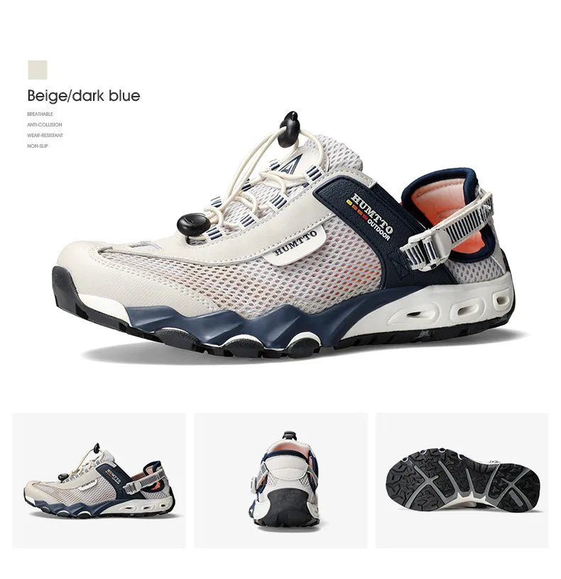 HUMTTO Summer Wading Hiking Shoes for Men Outdoor Man Sneakers Breathable Quick Drying Sports Trekking Beach Barefoot Mens Shoes - Shopfly.co.uk