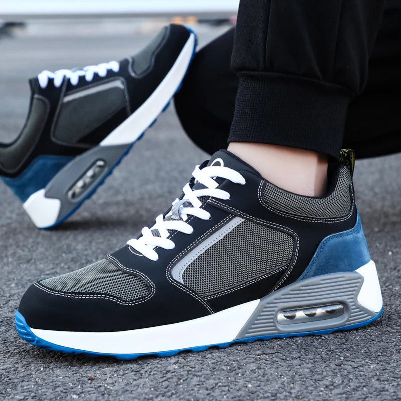 Fashion Security Shoes For Men Women Work Shoes Anti-smash Steel Toe Shoes Anti-puncture Protective Shoes Air Cushion Sneakers - Shopfly.co.uk