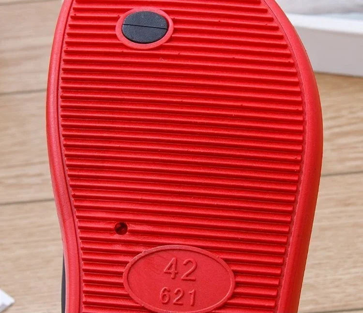 Red Flat Sandals Man Shiatsu Cheap Liquidation Summer Sale Slippers for Men Designer Luxury 2025 Fashion Mascullino Trend Shoes - Shopfly.co.uk