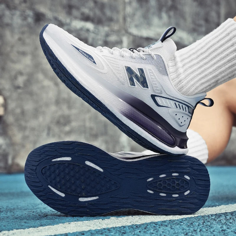 Sports Shoes for Men Mesh Breathable Comfortable Outdoor Sports Trendy Lace-up Sneakers 2025 New Casual Running Shoes for Man - Shopfly.co.uk