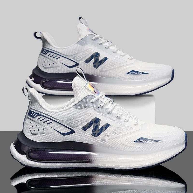 Sports Shoes for Men Mesh Breathable Comfortable Outdoor Sports Trendy Lace-up Sneakers 2025 New Casual Running Shoes for Man - Shopfly.co.uk