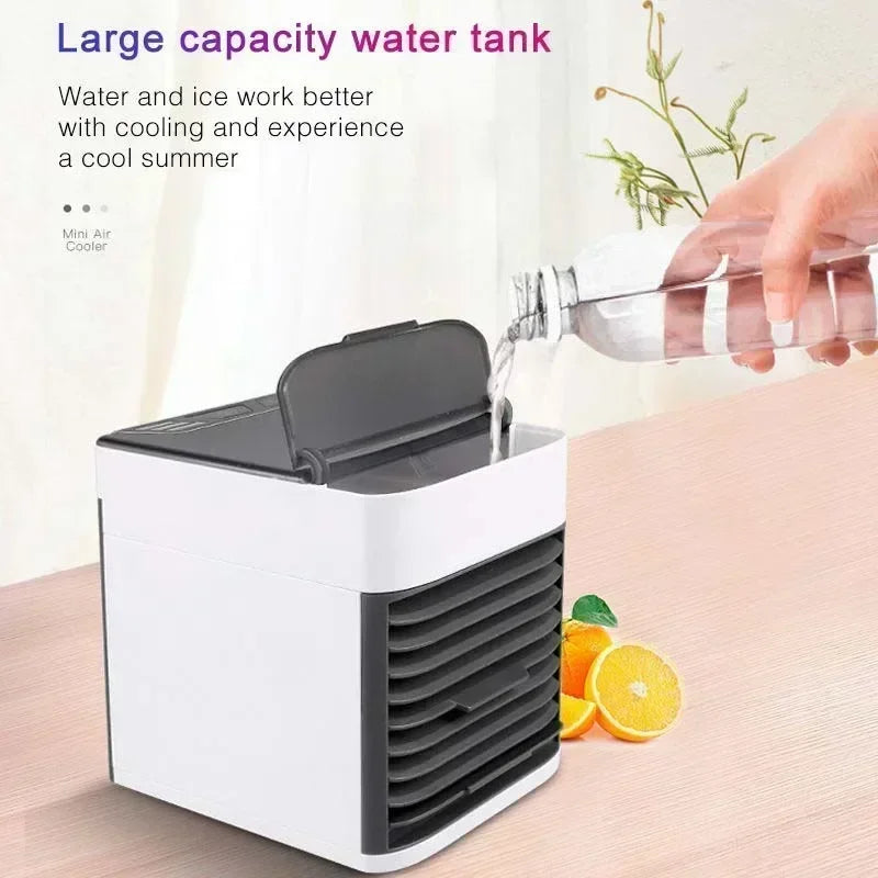 Air conditioning fan, mini air cooler, household cooling, small energy-saving, USB portable, small electric office