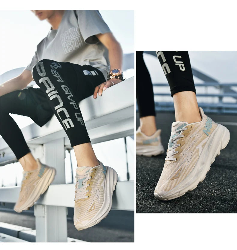 Men Sports Running Shoes Casual Carbon Plate Marathon Breathable Lightweight Women's Comfortable Athletic Nonskid Sneakers - Shopfly.co.uk