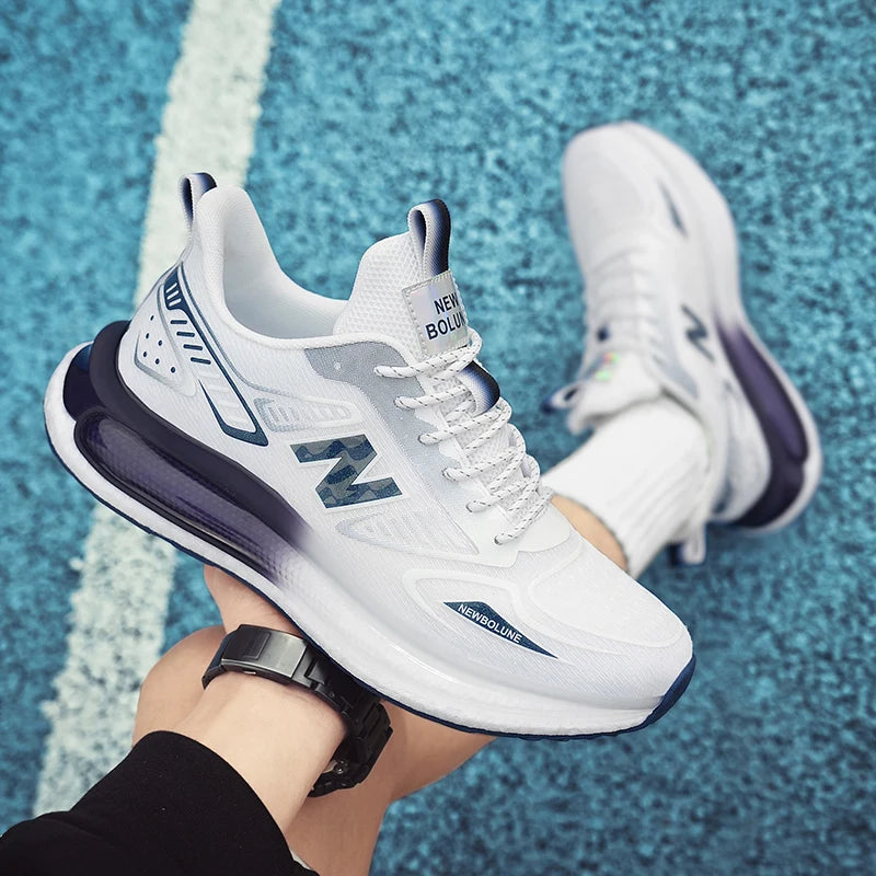 Sports Shoes for Men Mesh Breathable Comfortable Outdoor Sports Trendy Lace-up Sneakers 2025 New Casual Running Shoes for Man - Shopfly.co.uk