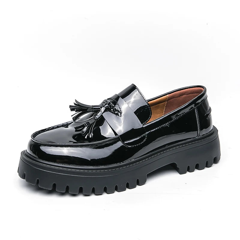 Casual Shoes Mens Comfortable Driving Loafers Light Moccasins Men Fashion Sequins Bling Party Wedding Black Dress Flats Tassel - Shopfly.co.uk