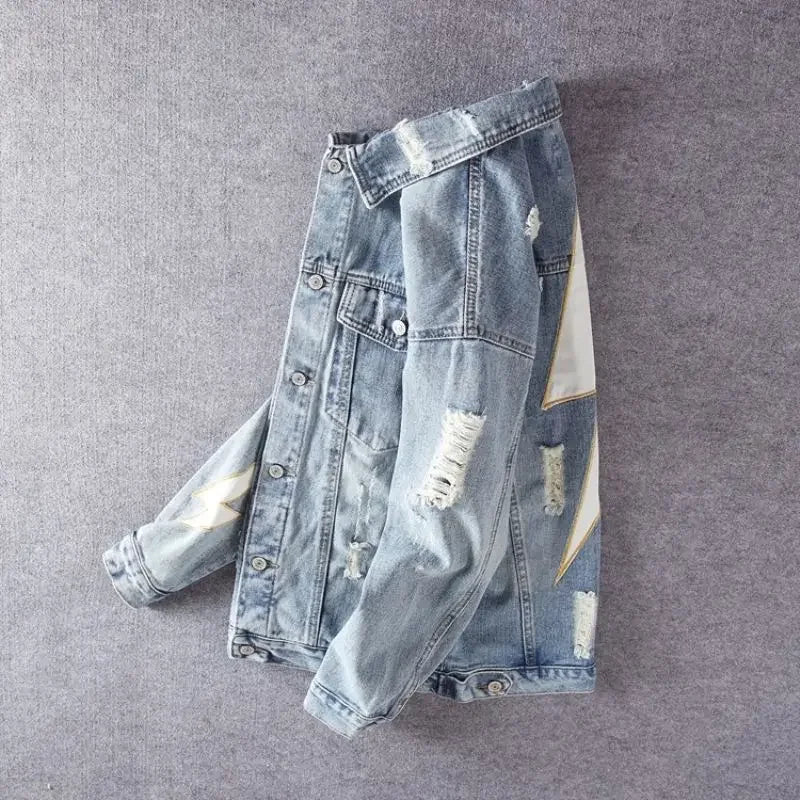 Male Jean Coats New In Autumn Winter 2024 Men's Denim Jacket Menswear Fashion Branded Korean Popular Clothes Y2k On Board Lxury