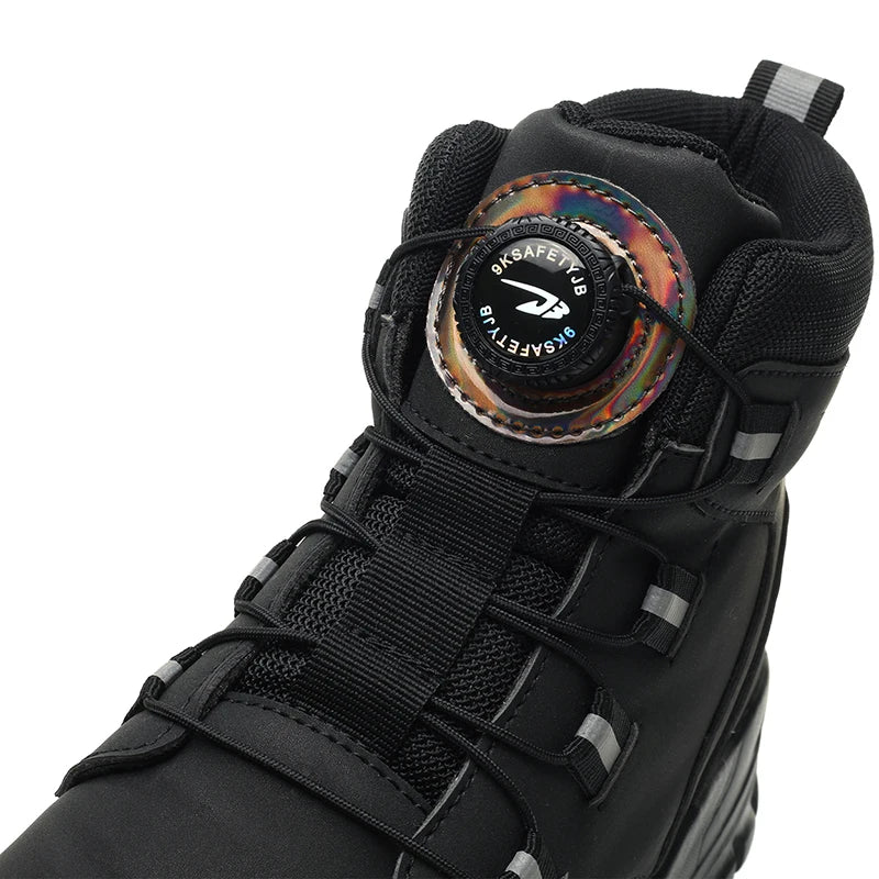 Waterproof Safety Boots Men Indestructible Steel Toe Work Boots Anti-smash Stab-resistant Safety Shoes Biker Botas Para Hombre - Shopfly.co.uk