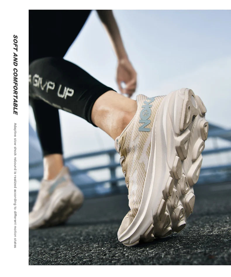 Men Sports Running Shoes Casual Carbon Plate Marathon Breathable Lightweight Women's Comfortable Athletic Nonskid Sneakers - Shopfly.co.uk