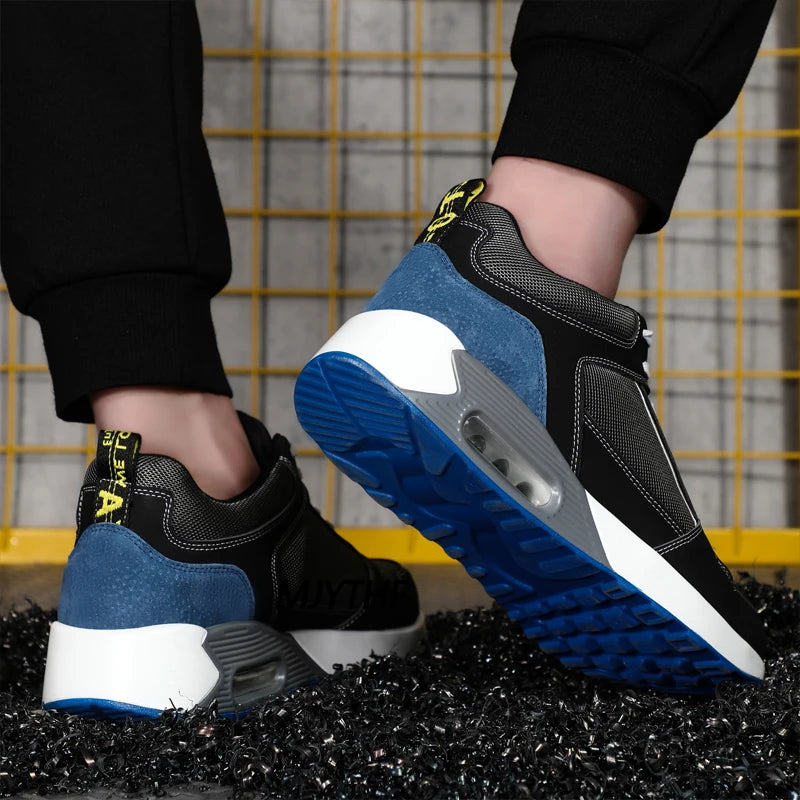 Fashion Security Shoes For Men Women Work Shoes Anti-smash Steel Toe Shoes Anti-puncture Protective Shoes Air Cushion Sneakers - Shopfly.co.uk