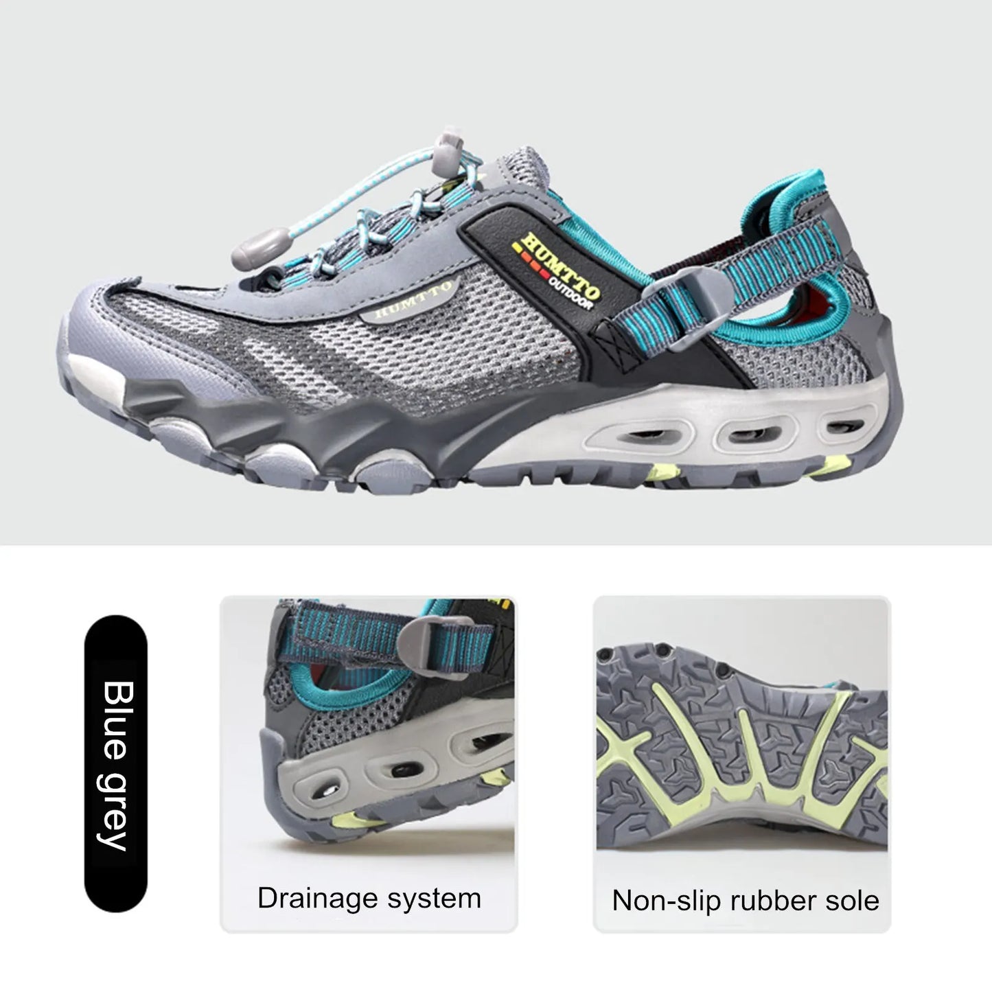 HUMTTO Summer Wading Hiking Shoes for Men Outdoor Man Sneakers Breathable Quick Drying Sports Trekking Beach Barefoot Mens Shoes - Shopfly.co.uk