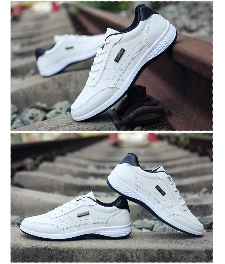 New Leather Men's Shoes, Sports Shoes, Fashion, Brisk Walking, Luxury Shoes, Breathable, Anti Slip, Casual Vulcanized Shoes38-46 - Shopfly.co.uk