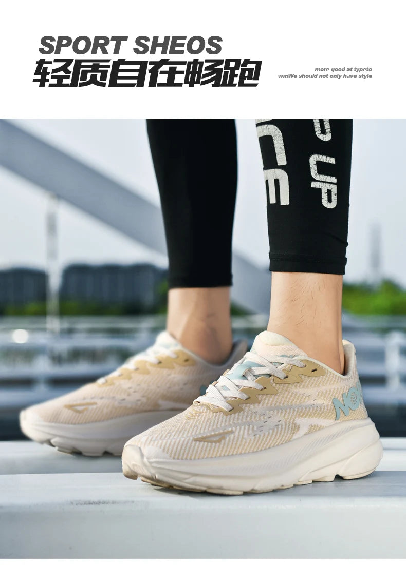 Men Sports Running Shoes Casual Carbon Plate Marathon Breathable Lightweight Women's Comfortable Athletic Nonskid Sneakers - Shopfly.co.uk