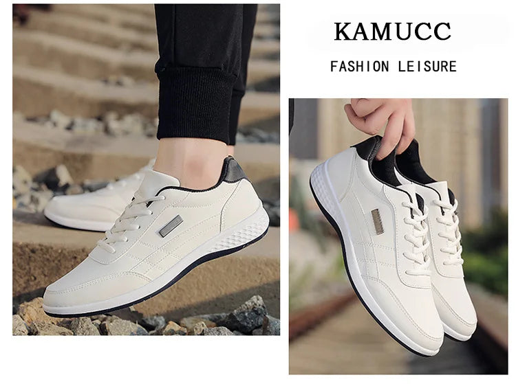 New Leather Men's Shoes, Sports Shoes, Fashion, Brisk Walking, Luxury Shoes, Breathable, Anti Slip, Casual Vulcanized Shoes38-46 - Shopfly.co.uk
