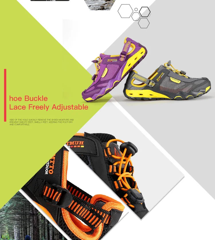 HUMTTO Summer Wading Hiking Shoes for Men Outdoor Man Sneakers Breathable Quick Drying Sports Trekking Beach Barefoot Mens Shoes - Shopfly.co.uk