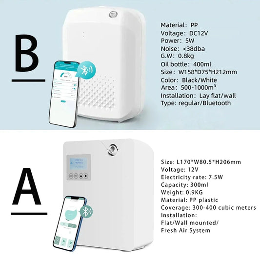 Waterless Fragrance Diffuser 300ml WIFI Control Flavoring Diffuser Timer Function Air Freshener Smell Distributor For Home Hotel - Shopfly.co.uk